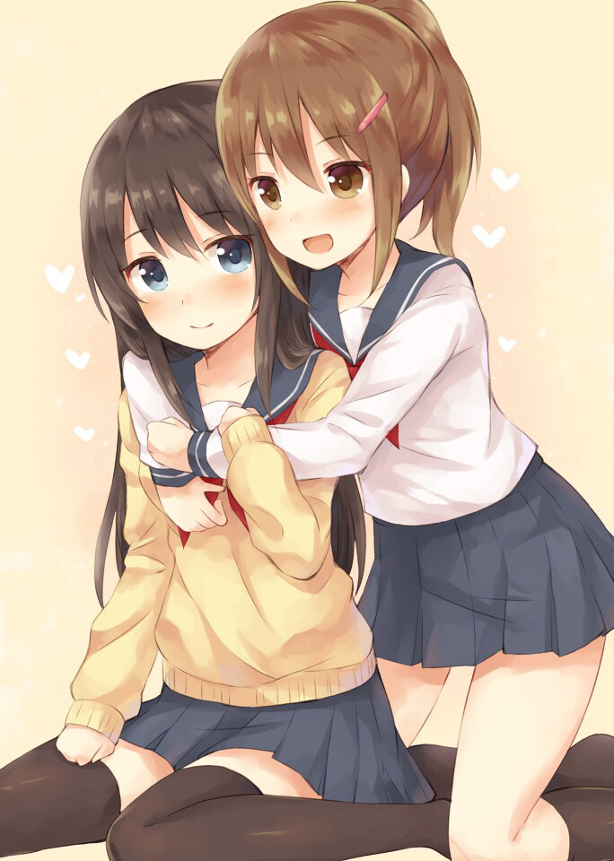 これから燃え上がる直前のような二次美少女同士の百合からレズになりそうな二次エロ画像-23